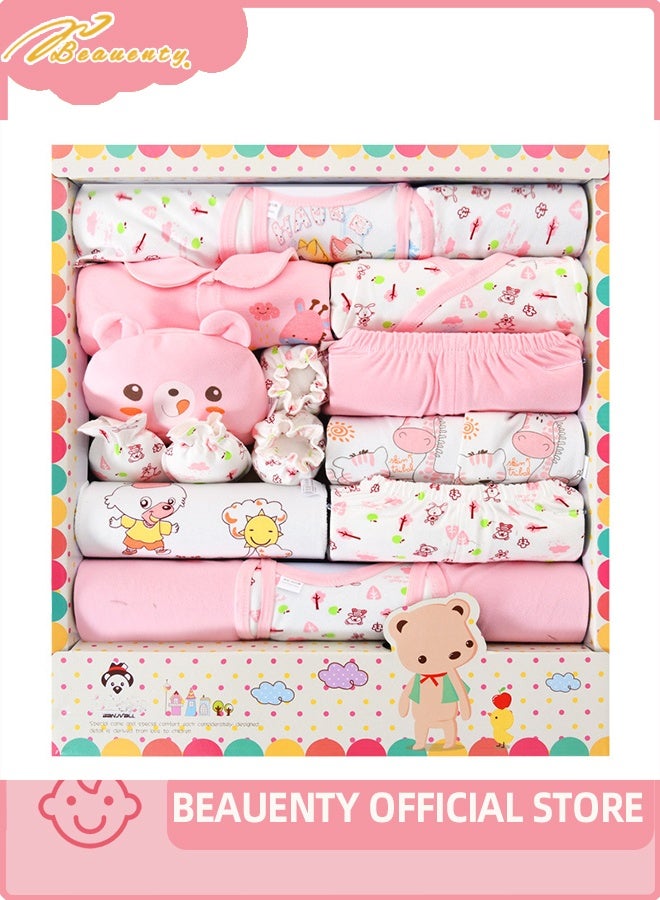 Beauenty 18pcs Baby Gift Box, Newborn Clothing Set Baby Clothes Gift Set, Newborn Gift Set,Newborn Outfit Set Baby Gift Box for Boys and Girls - Image 1