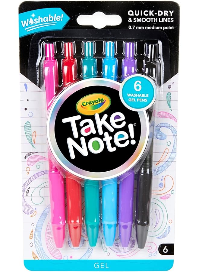 كرايولا 6 قيراط. خذ ملاحظة على أقلام جل قابلة للغسل - Image 1