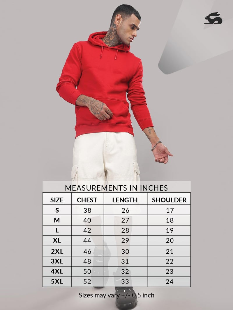 ADRO Believe in Your Self Printed Hoodie/Sweatshirt for Men (H22-M-INV-RD_Red_M) - Image 5