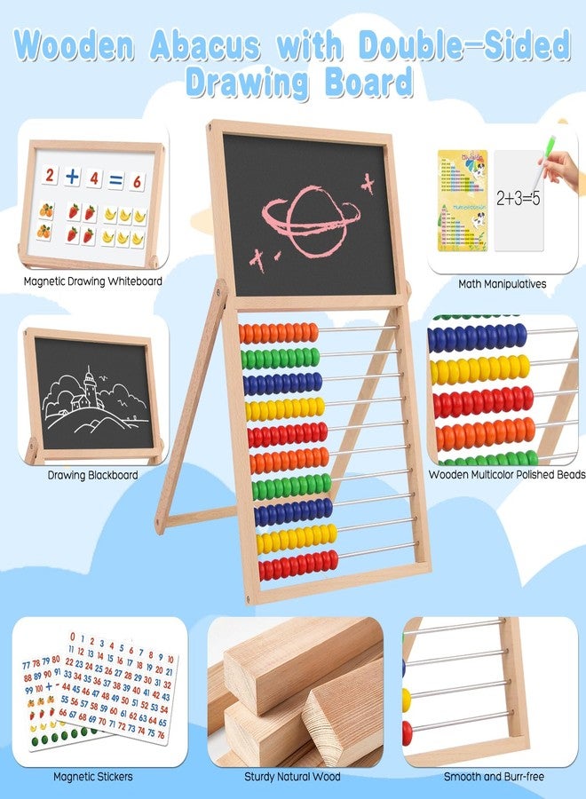 RECEKA Store Wooden Abacus Math Games for Kids 5-7 Counting Toys with Double-Sided Board - Image 3