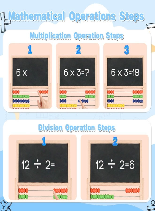 RECEKA Store Wooden Abacus Math Games for Kids 5-7 Counting Toys with Double-Sided Board - Image 5
