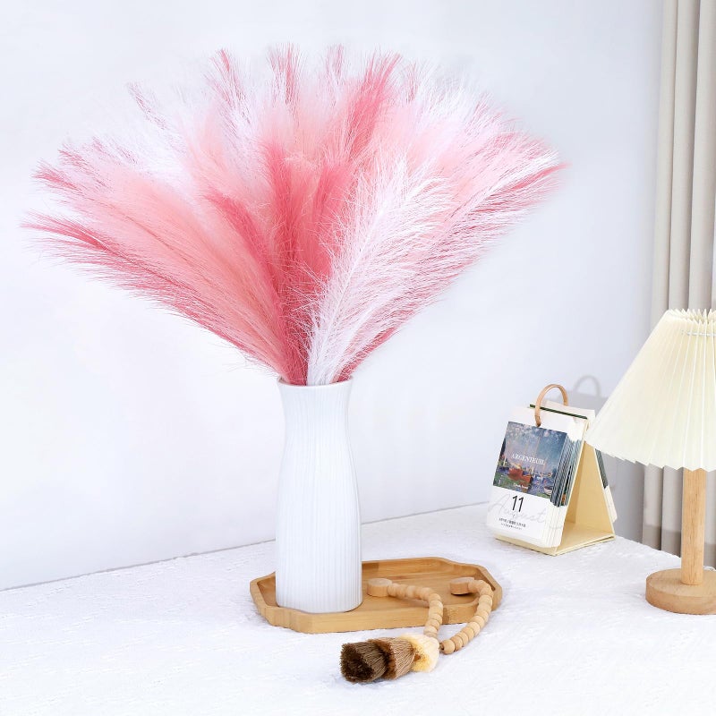 MUUNC Pink Pampas Grass Decor 30 Pcs 21.7 Inch Faux Pampas Grass Bulk Artificial Dried Flowers Small Vase Filler Pompas Grass. - Image 1