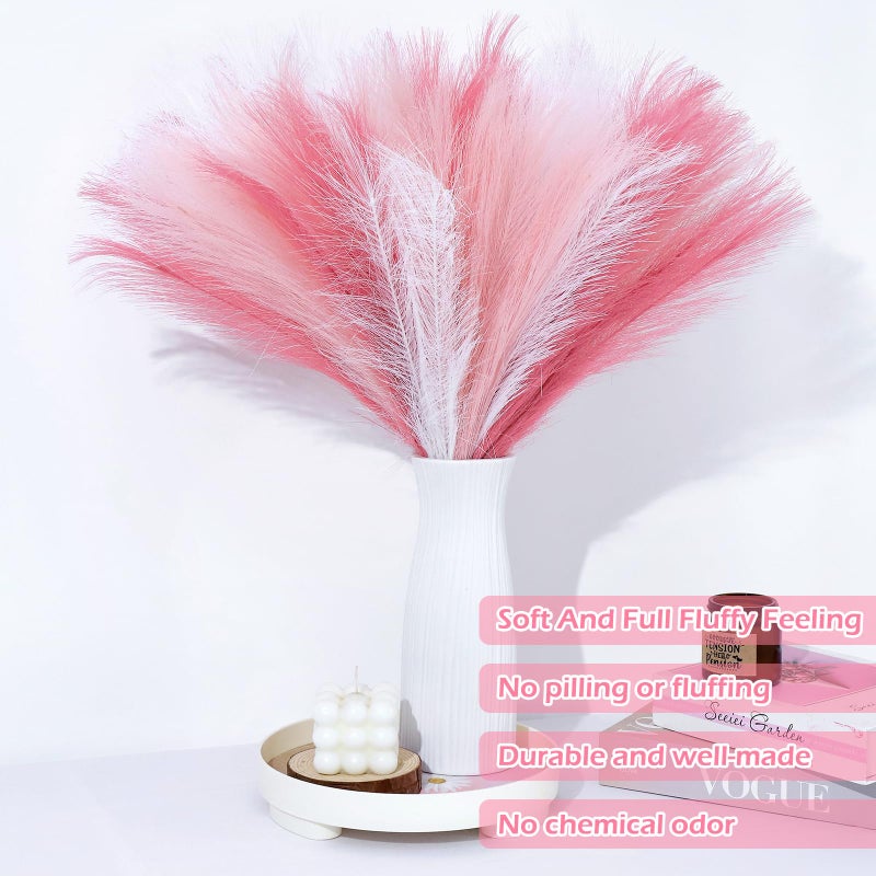 MUUNC Pink Pampas Grass Decor 30 Pcs 21.7 Inch Faux Pampas Grass Bulk Artificial Dried Flowers Small Vase Filler Pompas Grass. - Image 3