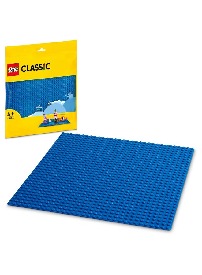 LEGO Classic Blue Baseplate 11025 Building Kit; Square 32x32 Landscape for Open-Ended, Imaginative Building Play; Can be Given as a Birthday, Holiday or Any-Day Gift for Kids Aged 4 and up (1 Piece) - Image 1