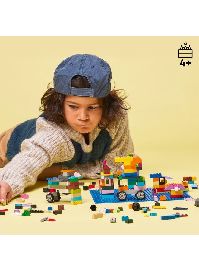 LEGO Classic Blue Baseplate 11025 Building Kit; Square 32x32 Landscape for Open-Ended, Imaginative Building Play; Can be Given as a Birthday, Holiday or Any-Day Gift for Kids Aged 4 and up (1 Piece) - Image 3