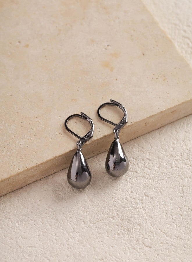 Sacina Black Teardrop Hoop Earrings, Gothic Emo Punk Grunge Y2k Aesthetic Earrings, Goth Jewelry, Christmas Jewelry Gift for Women - Image 5