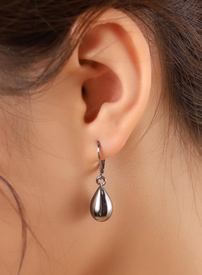 Sacina Black Teardrop Hoop Earrings, Gothic Emo Punk Grunge Y2k Aesthetic Earrings, Goth Jewelry, Christmas Jewelry Gift for Women - Image 2