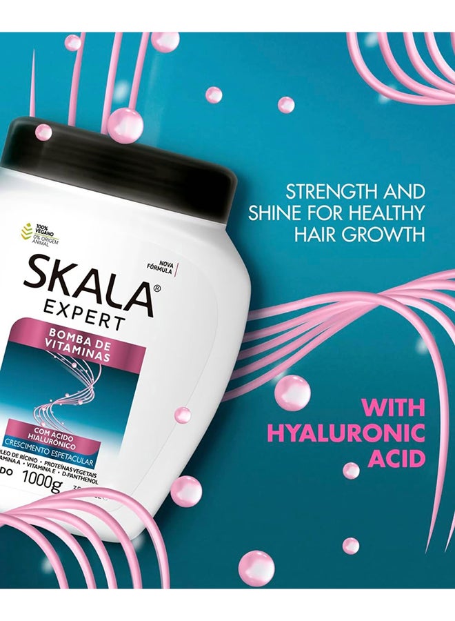 SKALA Expert Bomba de Vitaminas Hair Treatment Cream I Ideal for Weak and Dull Hair I Contains Hyaluronic Acid I 1000 grams - Image 4