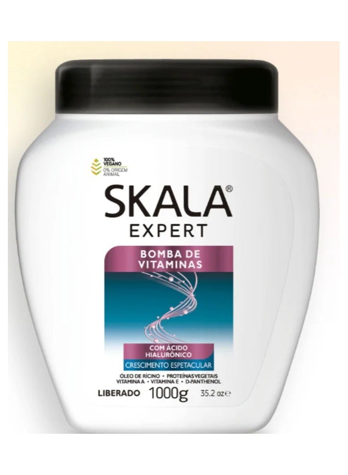 SKALA Expert Bomba de Vitaminas Hair Treatment Cream I Ideal for Weak and Dull Hair I Contains Hyaluronic Acid I 1000 grams - Image 1