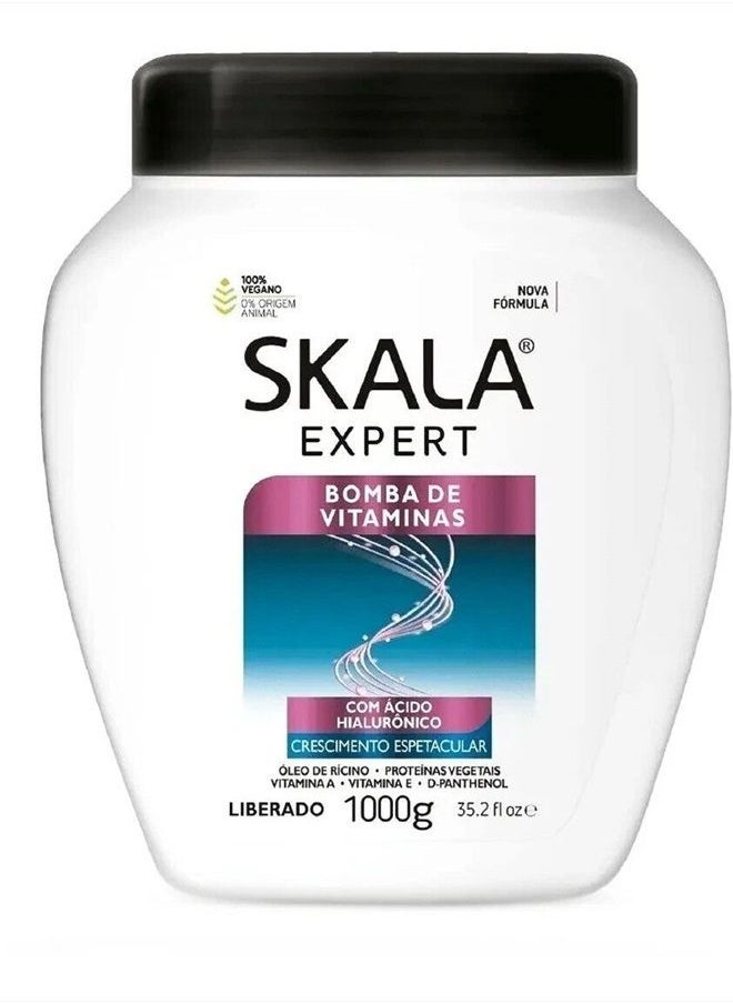 SKALA - Skala Expert Bomba de Vitaminas, SOS Fortalecimento dos Fios, Bomba de Vitaminas, Brazilian Hair Treatment 35.2Oz. - Image 1