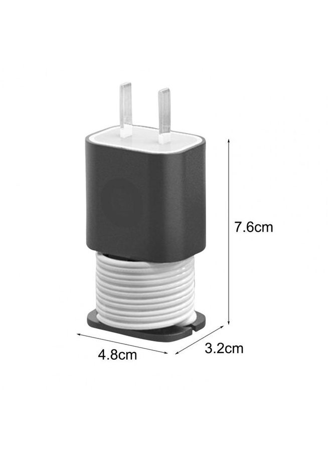 HuHa - For iPhone 11/12  18W/20W Power Adapter 2pcs Protective Case Cover Data Cable Organizer(Grey) - Image 1