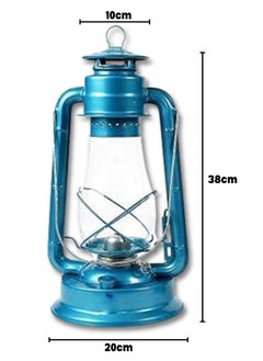 ARTC ARTC Vintage Blue Fanoos Lantern – Old Style Hurricane Lantern Light, Kerosene & Oil Powered for Outdoor Camping, Garden, and Rustic Home Decor – Antique Retro Design for Classic Lighting  - Image 3