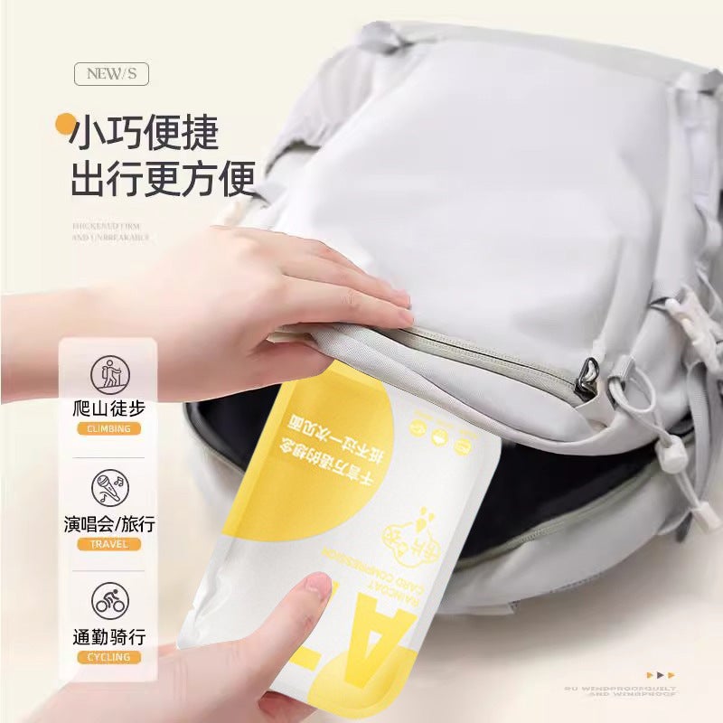 Disposable Raincoat Portable Adult Thickened Men'S And Women'S Travel Children'S Amusement Park Compressed Card Rain Poncho Outdoor - Image 4