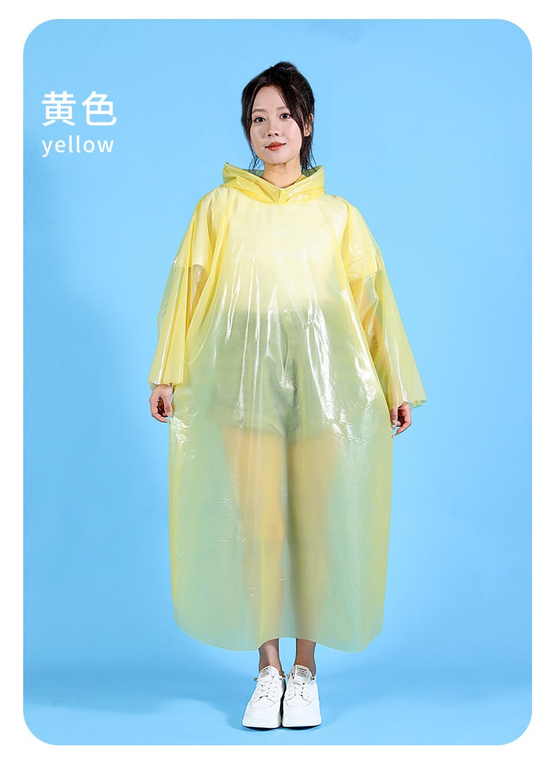 Disposable Raincoat Portable Adult Thickened Men'S And Women'S Travel Children'S Amusement Park Compressed Card Rain Poncho Outdoor - Image 1