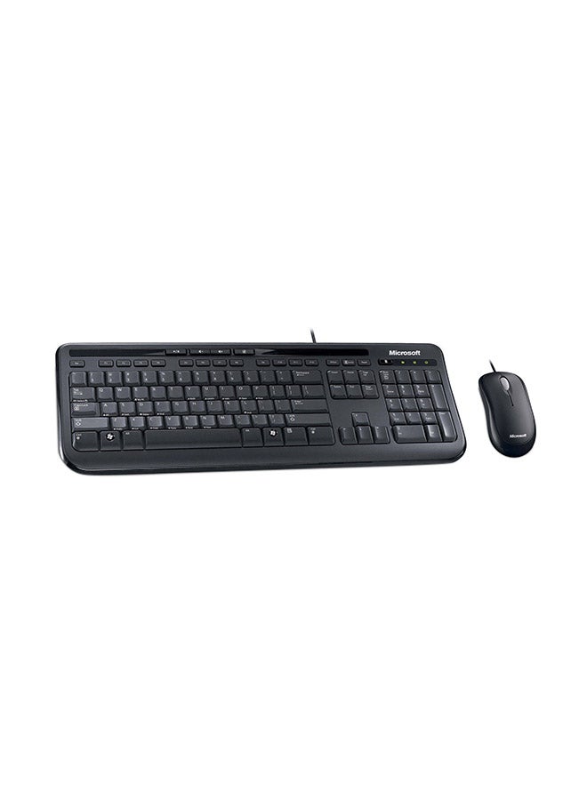 Microsoft Wired Keyboard And Mouse Set Black - Image 1
