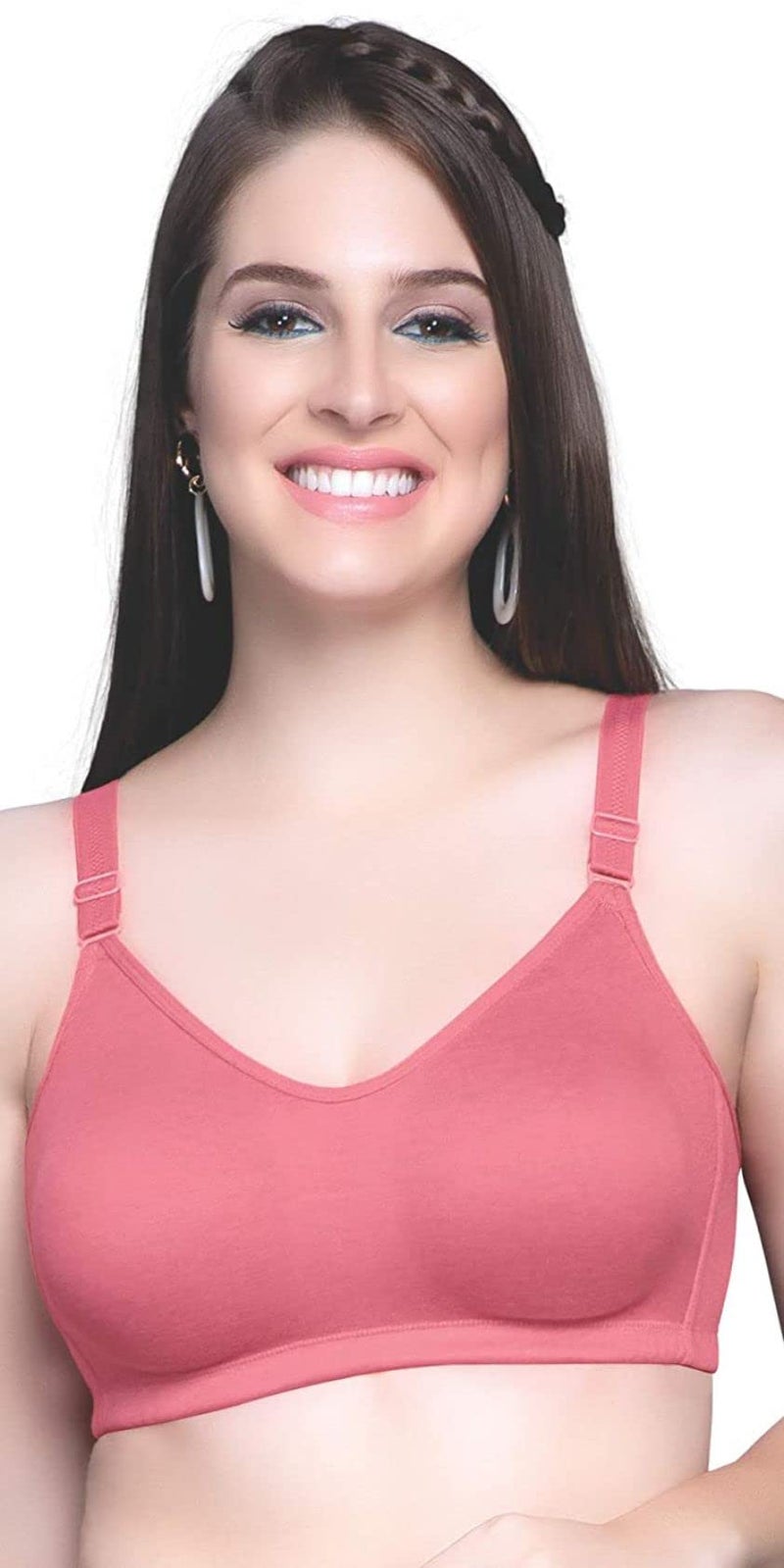 TRYLO Women's Cotton T-Shirt Bra Superfit 36 Rose Gold D - Cup - Image 1