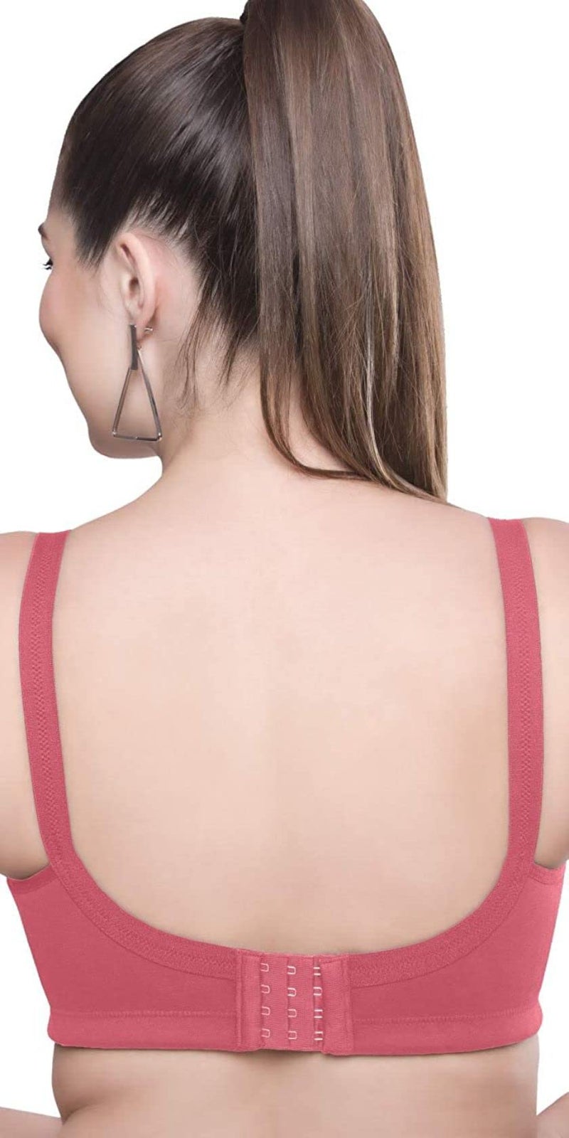 TRYLO Women's Cotton T-Shirt Bra Superfit 36 Rose Gold D - Cup - Image 3
