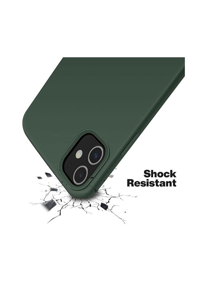 أكاليكس جراب سيليكون متوافق مع iPhone 11، طبقة سيليكون سائلة رفيعة من المطاط الناعم المقاوم للصدمات، غطاء حماية للهاتف مع بطانة من مادة TPU (أخضر) - Image 3