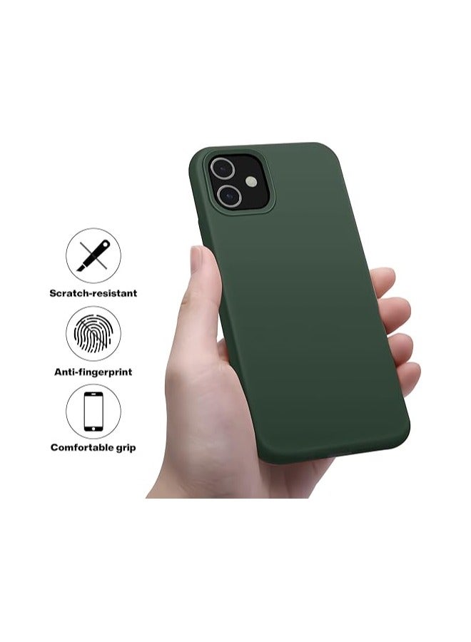 أكاليكس جراب سيليكون متوافق مع iPhone 11، طبقة سيليكون سائلة رفيعة من المطاط الناعم المقاوم للصدمات، غطاء حماية للهاتف مع بطانة من مادة TPU (أخضر) - Image 4