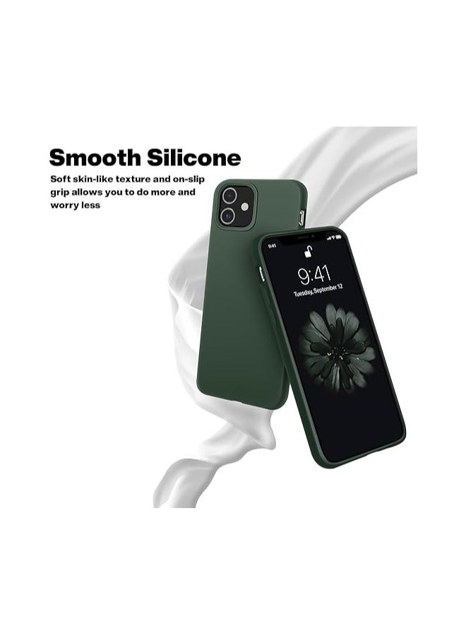 أكاليكس جراب سيليكون متوافق مع iPhone 11، طبقة سيليكون سائلة رفيعة من المطاط الناعم المقاوم للصدمات، غطاء حماية للهاتف مع بطانة من مادة TPU (أخضر) - Image 5
