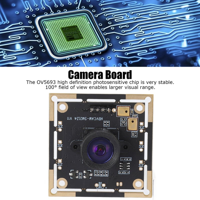 Camera Module 5MP OV5693 Chip 100-Degree Wide-Angle - Driver-Free Plug-And-Play HD Camera Module for Multi-System Broad Use - Image 2
