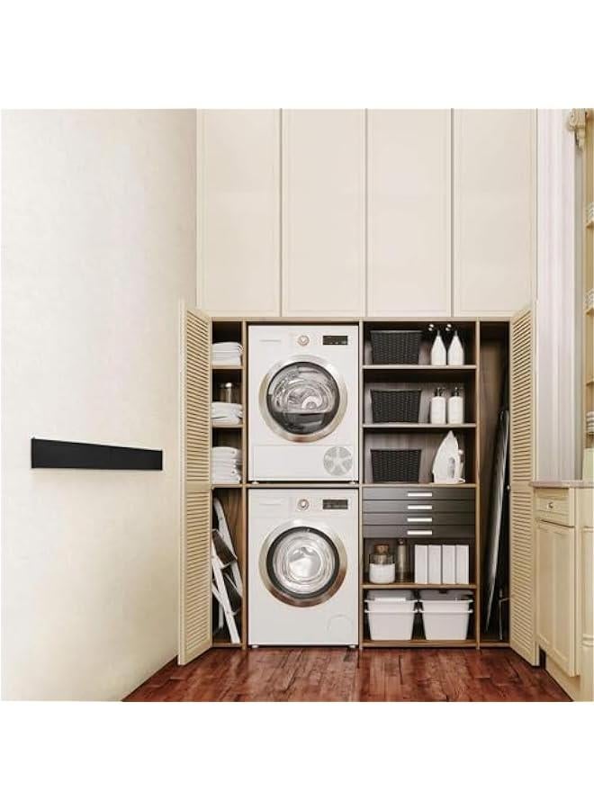 MIXDE Laundry Drying Rack Collapsible, Wall Mounted Drying Rack, Clothes Drying Rack, Retractable Drying Rack, 31.5 Wide, 13.2 Linear Ft, 5 Aluminum Rods, 60 lb Capacity (Black, 40 In) - Image 4