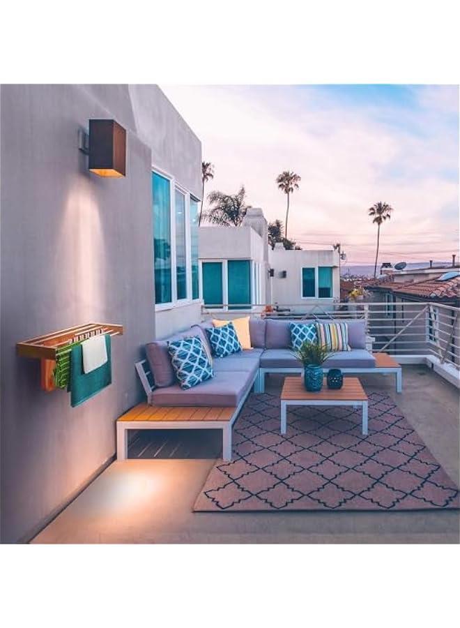 MIXDE Laundry Drying Rack Collapsible, Wall Mounted Drying Rack, Clothes Drying Rack, Retractable Drying Rack, 31.5 Wide, 13.2 Linear Ft, 5 Aluminum Rods, 60 lb Capacity (Black, 40 In) - Image 5