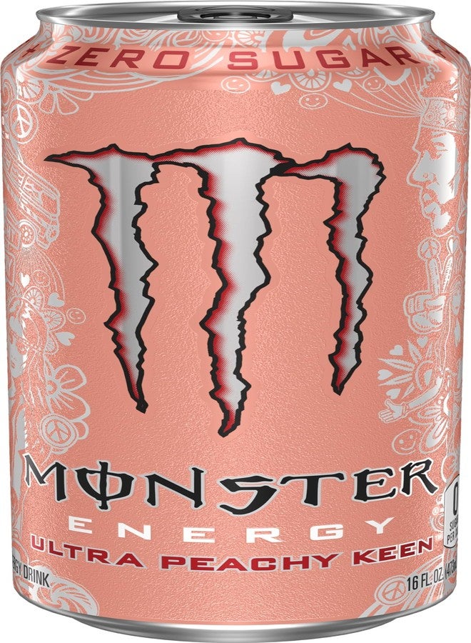 Monster Energy Ultra Peachy Keen, Sugar Free Energy Drink, 16 Ounce (Pack of 4) - Image 2