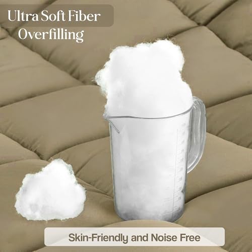 FRESH FROM LOOM Microfiber All Seasons Collection 300 GSM Bed King Size Winter Reversible AC Comforter: Premium Razzai Quilt Blanket for King Bed (Walnut and Cream, 90x100 Inches) - Image 5