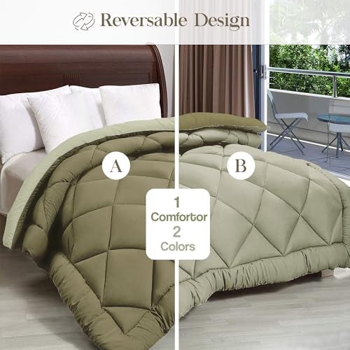 FRESH FROM LOOM Microfiber All Seasons Collection 300 GSM Bed King Size Winter Reversible AC Comforter: Premium Razzai Quilt Blanket for King Bed (Walnut and Cream, 90x100 Inches) - Image 3