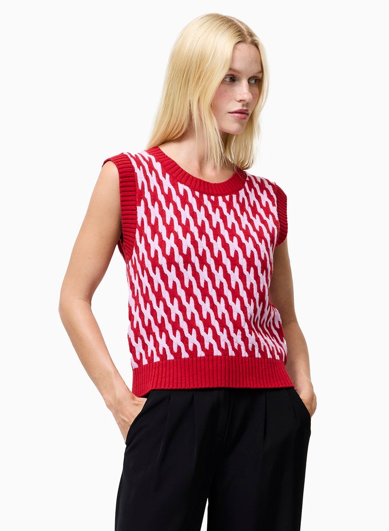 French Connection Klara Flec Striped Vest - Image 1