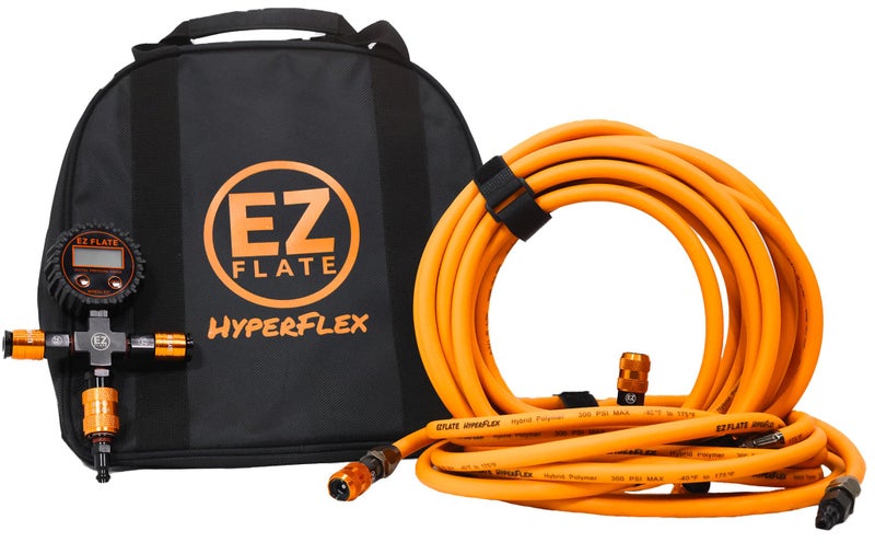4 tire Inflation Deflation System Heavy Duty Air Down Tire Deflators Truck or Car Tires UTV Side By Side Tires Fast Inflation Auto Equalize Quick Connect Air Chucks Hyperflex Hose System