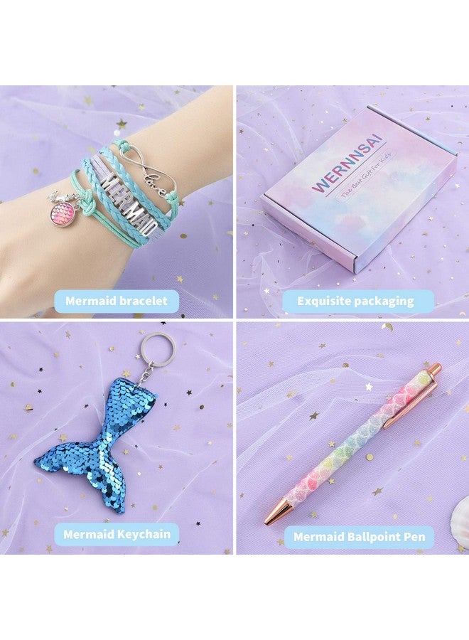 Wernnsai Mermaid Kids Diary With Lock For Girls, Gift For 6 7 8-12 Years Old Girl, Plush Secret Kids Diary Journal Kit For Girls School Travel Notebook Notepad With Pen Birthday Christmas Gift  - Image 3