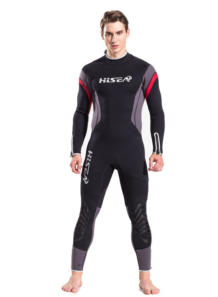 Hisea Full Wetsuit 2.5mm Neoprene Diving Suits for Men Women Youth, Thermal Thicken Swimwear Long Sleeve UV Protection Back Zip Jumpsuit for Scuba Snorkeling Surfing Swimming Water Sports - Image 1