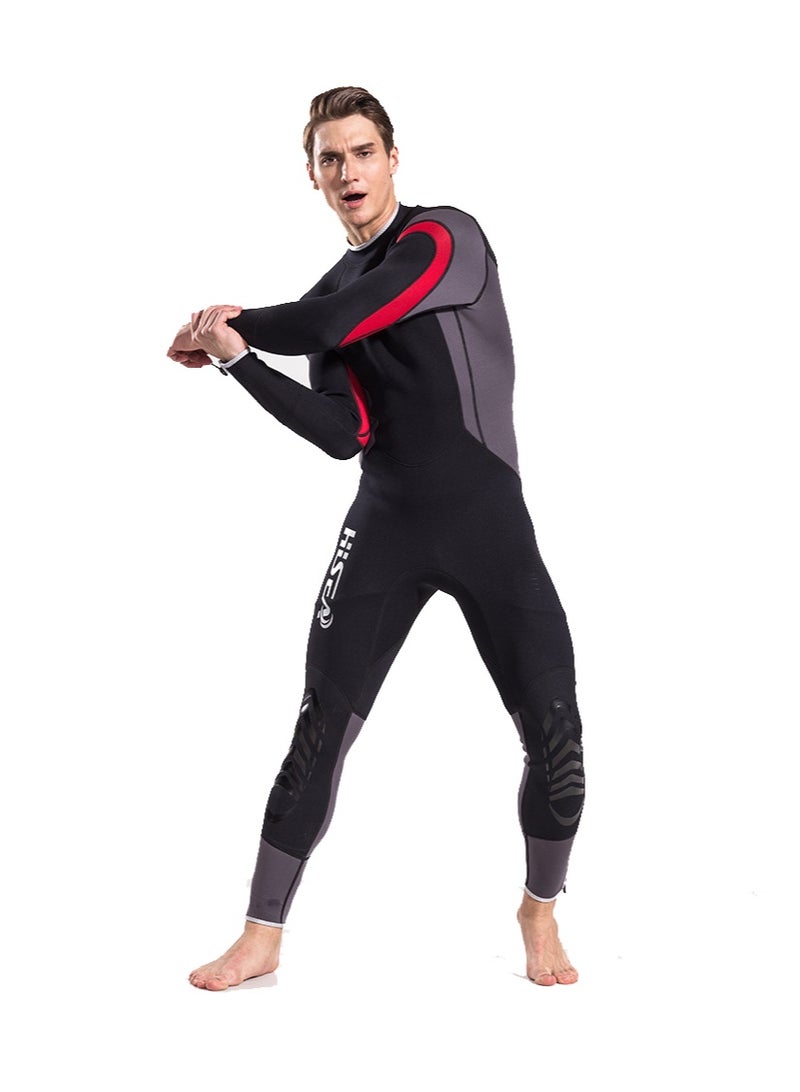 Hisea Full Wetsuit 2.5mm Neoprene Diving Suits for Men Women Youth, Thermal Thicken Swimwear Long Sleeve UV Protection Back Zip Jumpsuit for Scuba Snorkeling Surfing Swimming Water Sports - Image 3