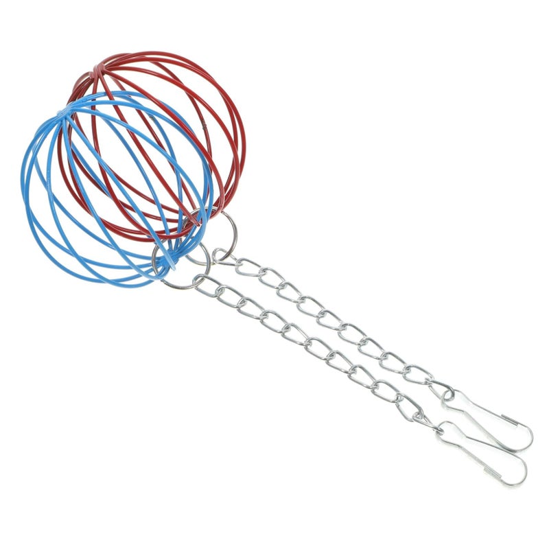 2Pcs Small Iron Rabbit Hay Feeder Balls Hanging Design Lightweight Reusable Grass Dispenser - Image 2