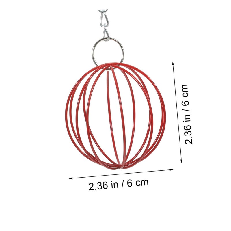 2Pcs Small Iron Rabbit Hay Feeder Balls Hanging Design Lightweight Reusable Grass Dispenser - Image 3