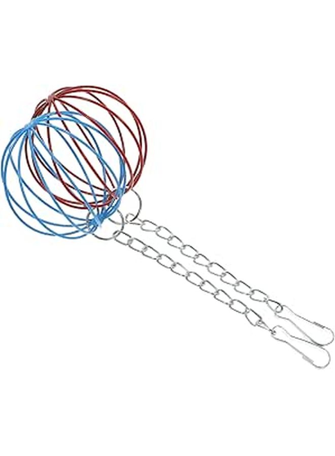 2Pcs Small Iron Rabbit Hay Feeder Balls Hanging Design Lightweight Reusable Grass Dispenser - Image 1