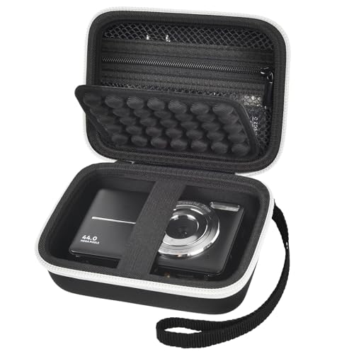 Grapsa Digital Camera Case for CAMKORY/for Kodak Pixpro/for VAHOIALD/for Sony DSCW800 830/ for Canon PowerShot 180 190. Vlogging Cameras Storage Holder for Accessories (Box Only)-Black - Image 1