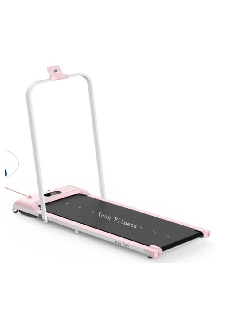ICON Foldable Treadmill – 2HP DC Motor, 110kg Max User Weight, 51×110 cm Running Area, Display & Walking Pad,PINK - Image 2