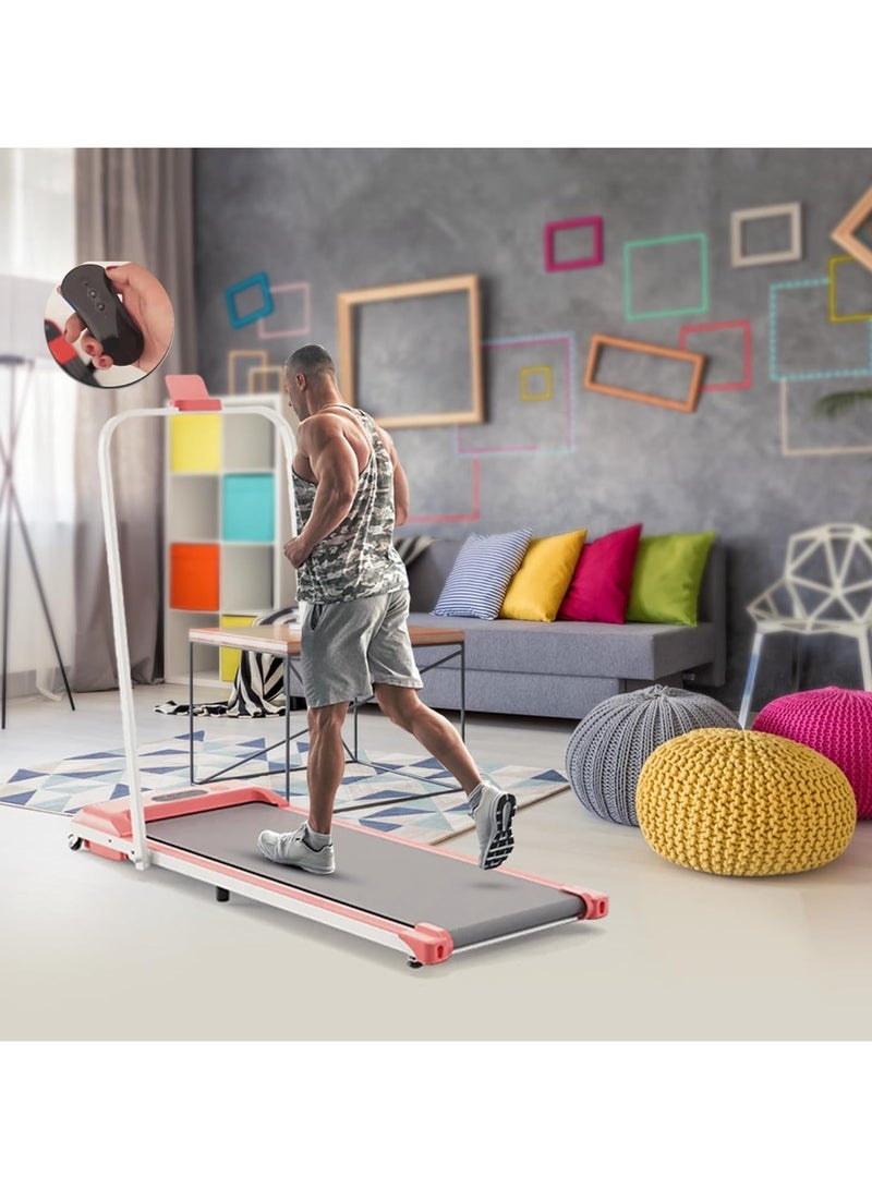 ICON Foldable Treadmill – 2HP DC Motor, 110kg Max User Weight, 51×110 cm Running Area, Display & Walking Pad,PINK - Image 3