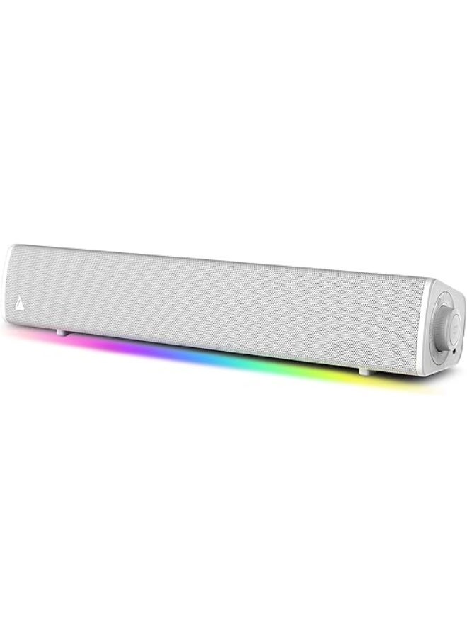 CREATIVE Sound Blaster GS3 (White) Compact RGB Gaming Soundbar with SuperWide technology, Powered via USB, Bluetooth 5.4, Headphone-out port, For PC and Mac - Image 1