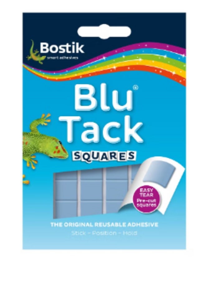 Bostik Blu Tack Handy Square Reusable Adhesive 45g (Pack of 12)  - Image 1