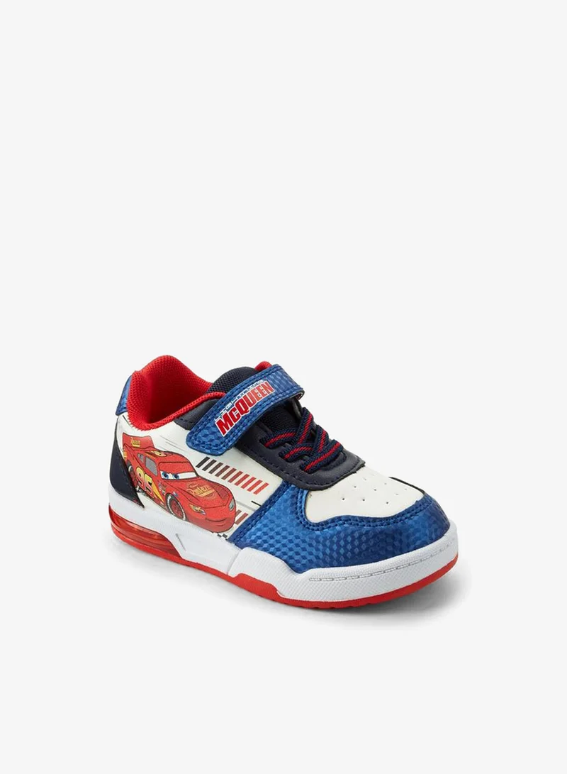 Disney Boys Cars Print Light-Up Ankle School Sneakers