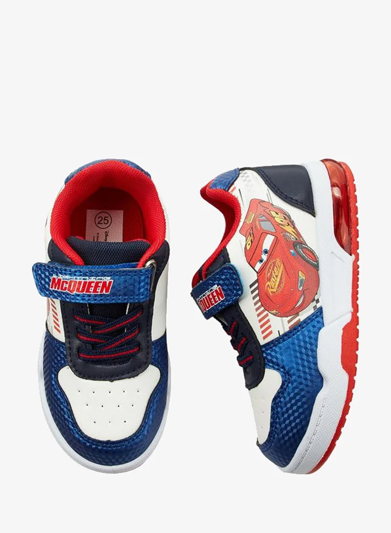Disney Boys Cars Print Light-Up Ankle School Sneakers