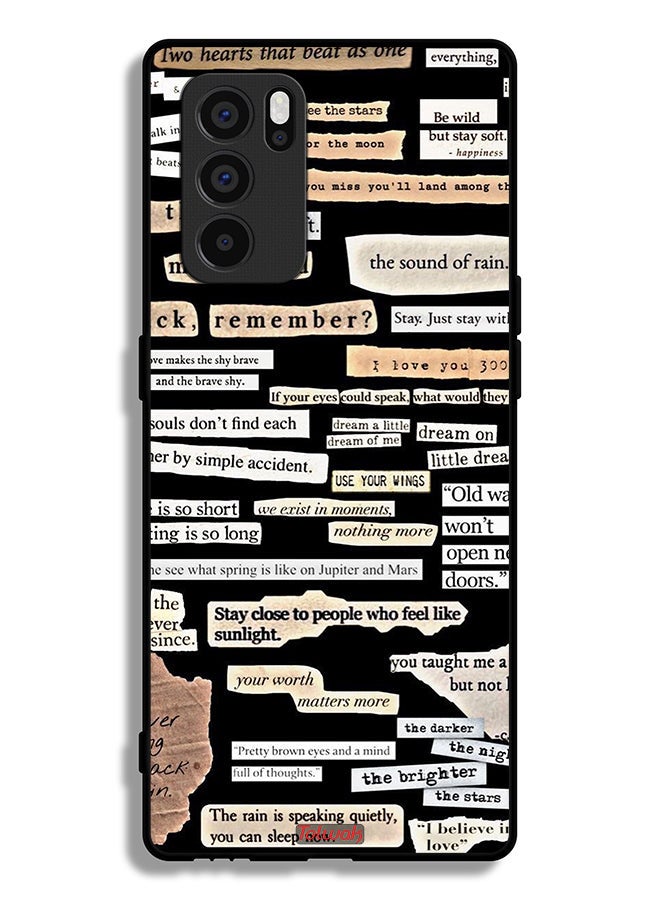 Tolwak Oppo Reno6 Pro 5G Protective Case Cover Quotes Stickers - Image 2