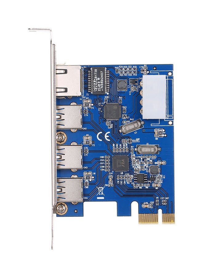NIBEMINENT PCI-E To USB3.0 Expansion Card Blue  - Image 1
