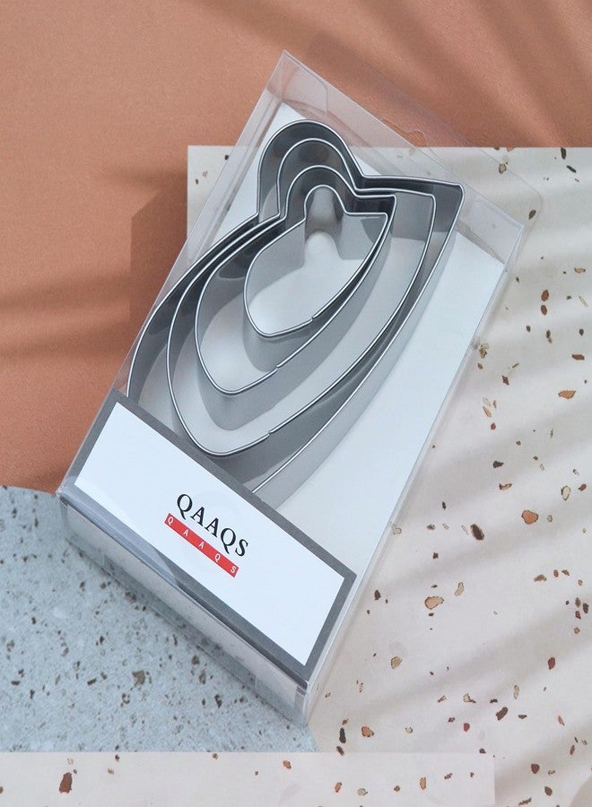 QAAQS Mouse Cookie Cutter Set - 5", 4", 3", 2" - 4 Piece - Stainless Steel - Image 5