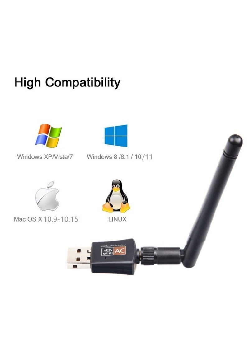 Generic 600M Mini USB 2.0 Wireless Network Card Computer WIFI Receiver Transmitter  - Image 2