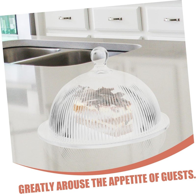 Incrizma Cup Cake Pan With Tiny Stand Display and Clear Dome Cover - Mini Cupcake Serving Platter Pallet Tray Glass Box (20 CM Diameter) - Image 3